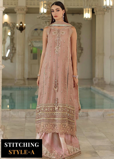 Noor by Saadia Asad Embroidered Cotton Net Suits Unstitched 3 Piece NSA25UF D-04