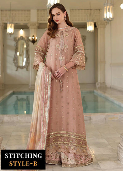 Noor by Saadia Asad Embroidered Cotton Net Suits Unstitched 3 Piece NSA25UF D-04
