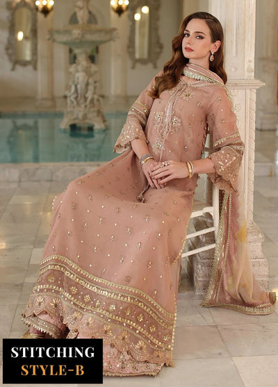 Noor by Saadia Asad Embroidered Cotton Net Suits Unstitched 3 Piece NSA25UF D-04