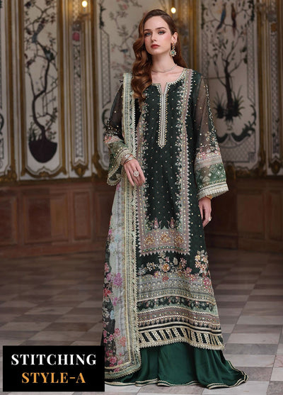 Noor by Saadia Asad Embroidered Cotton Net Suits Unstitched 3 Piece NSA25UF D-05