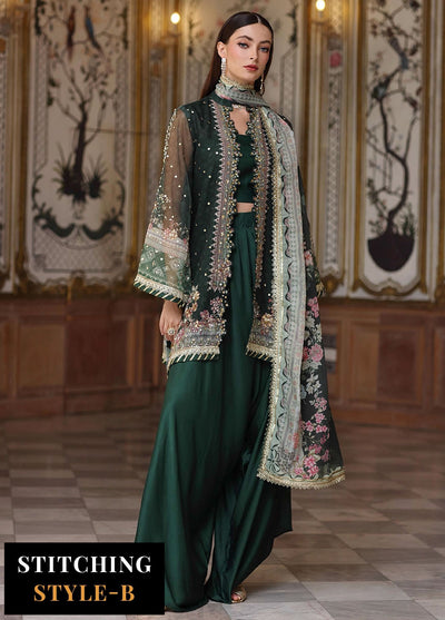 Noor by Saadia Asad Embroidered Cotton Net Suits Unstitched 3 Piece NSA25UF D-05