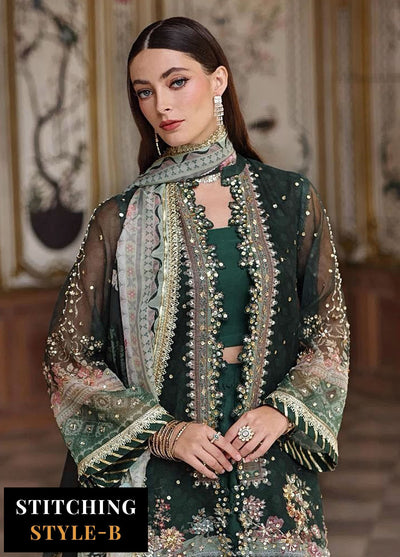 Noor by Saadia Asad Embroidered Cotton Net Suits Unstitched 3 Piece NSA25UF D-05