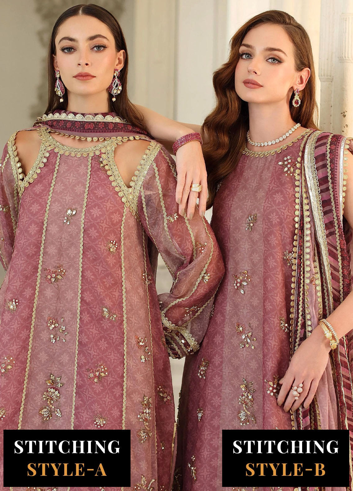 Noor by Saadia Asad Embroidered Cotton Net Suits Unstitched 3 Piece NSA25UF D-06
