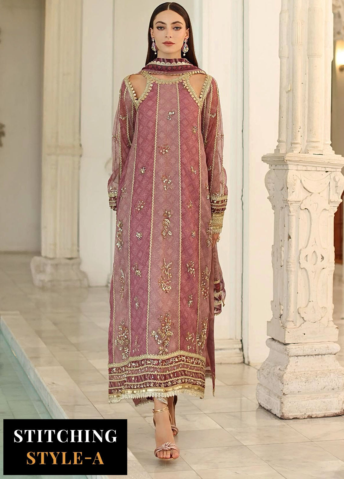 Noor by Saadia Asad Embroidered Cotton Net Suits Unstitched 3 Piece NSA25UF D-06