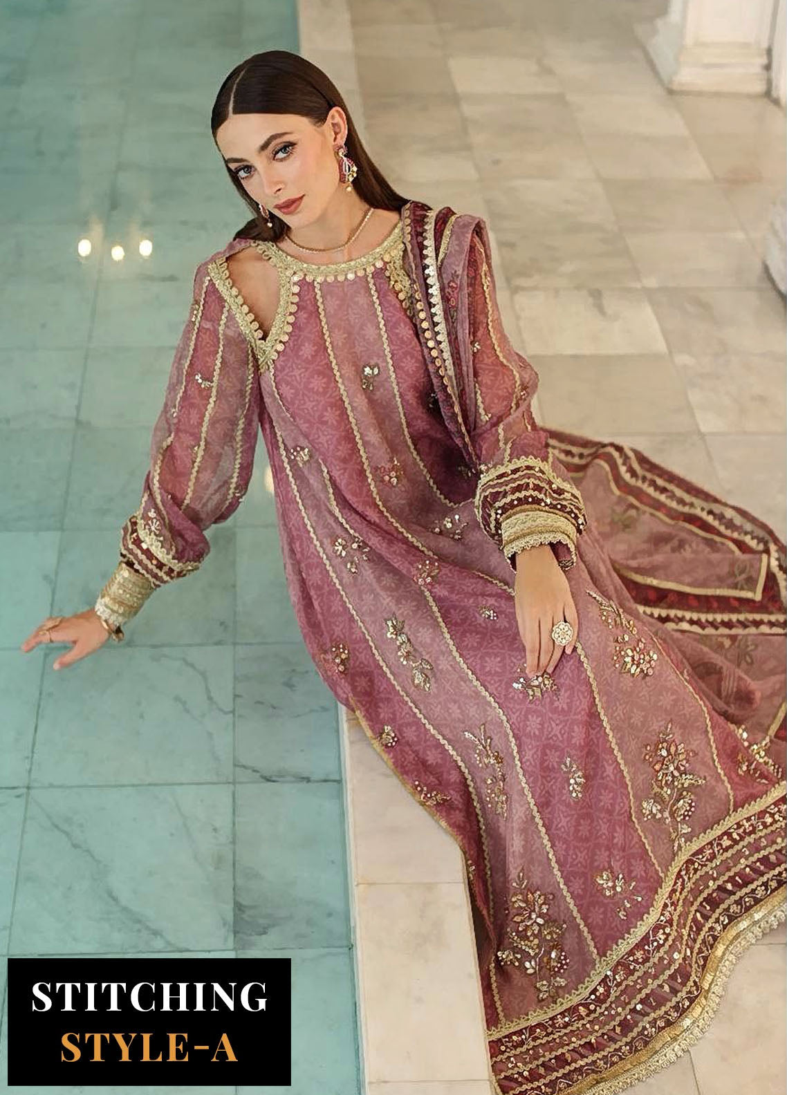 Noor by Saadia Asad Embroidered Cotton Net Suits Unstitched 3 Piece NSA25UF D-06