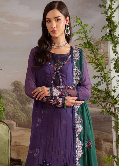 Nureh Embroidered Chiffon Suits Unstitched 4 Piece Suit NU25AU AM-29