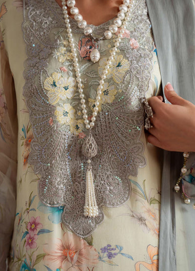 Nureh Embroidered Chiffon Suits Unstitched 4 Piece Suit NU25AU AM-27
