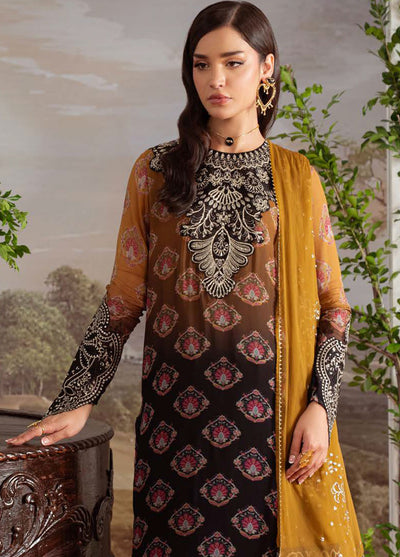Nureh Embroidered Chiffon Suits Unstitched 4 Piece Suit NU25AU AM-30