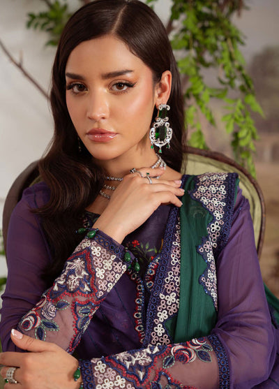 Nureh Embroidered Chiffon Suits Unstitched 4 Piece Suit NU25AU AM-29