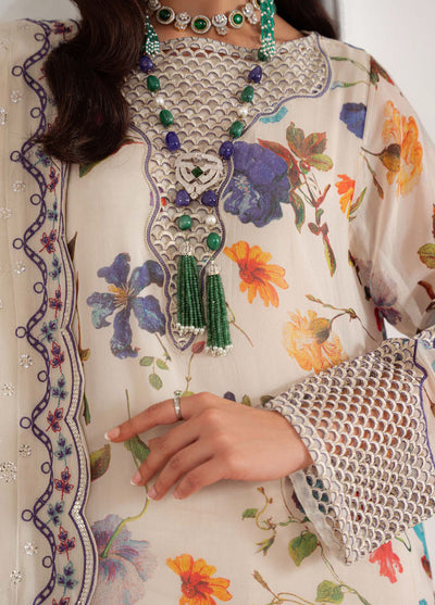 Nureh Embroidered Chiffon Suits Unstitched 4 Piece Suit NU25AU AM-26