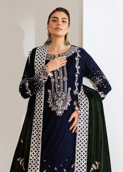 Maya by Nureh Unstitched Velvet Embroidered 3 Piece Suits NU25MV NW-109 - Festive Collection