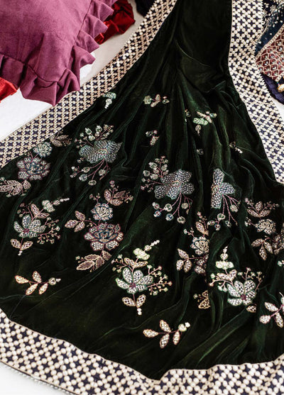 Maya by Nureh Unstitched Velvet Embroidered 3 Piece Suits NU25MV NW-109 - Festive Collection