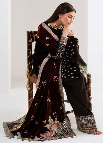 Maya by Nureh Unstitched Velvet Embroidered 3 Piece Suits NU25MV NW-113 - Festive Collection