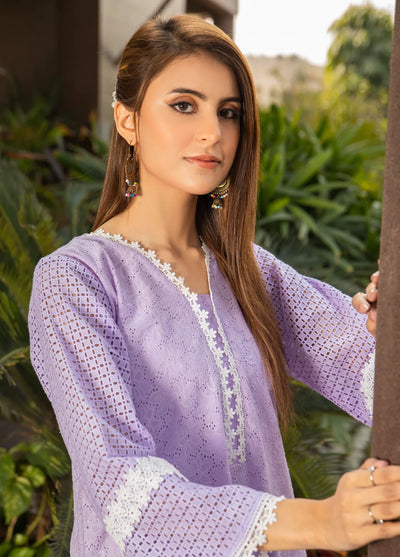 Naaz Couture Casual Pret Chikankari Lawn Kurta NC23NK-2 Lilac