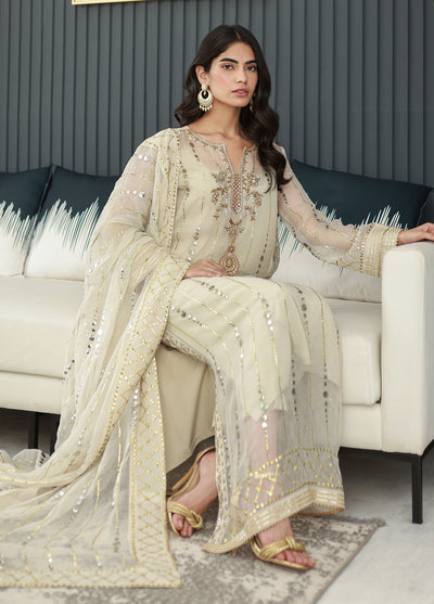 Nadia Khan Pret Embroidered Raw Silk 3 Piece Daffodil