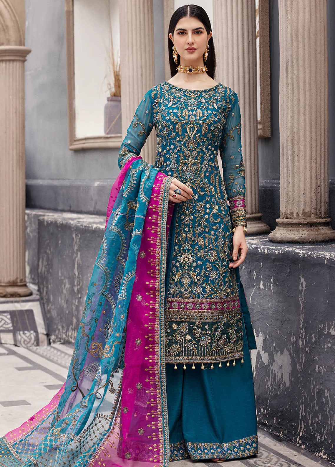 Nawabzadi By Emaan Adeel Unstitched Luxury Collection 2023 NW-05