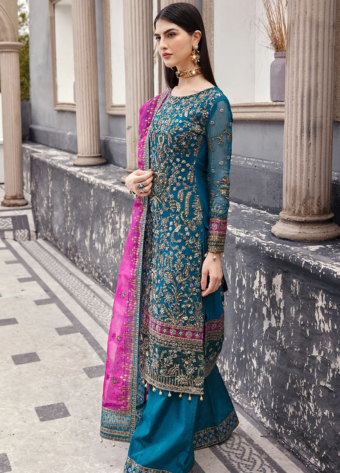 Nawabzadi By Emaan Adeel Unstitched Luxury Collection 2023 NW-05