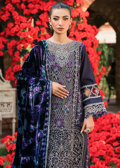 Nazakat By Mahnur Embroidered Corduroy Suit Unstitched 3 Piece MN24N D-11 Mira - Winter Collection