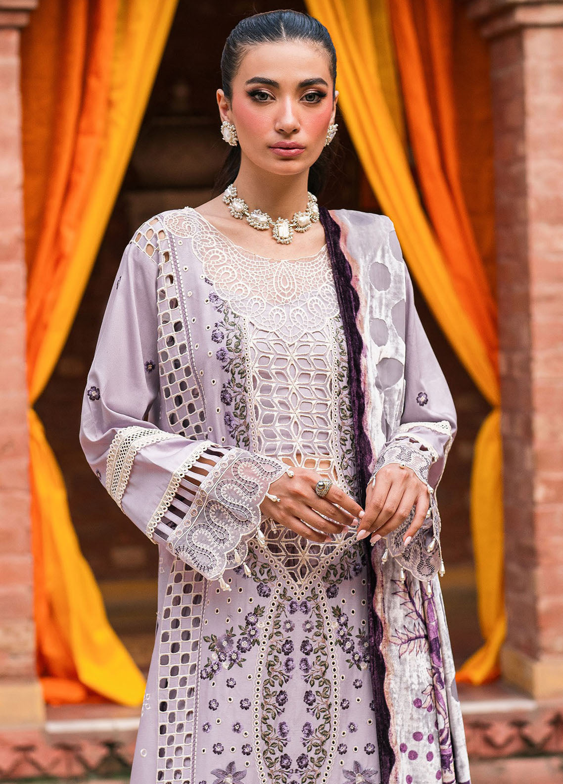 Nazakat By Mahnur Embroidered Corduroy Suit Unstitched 3 Piece MN24N D-14 Vana - Winter Collection