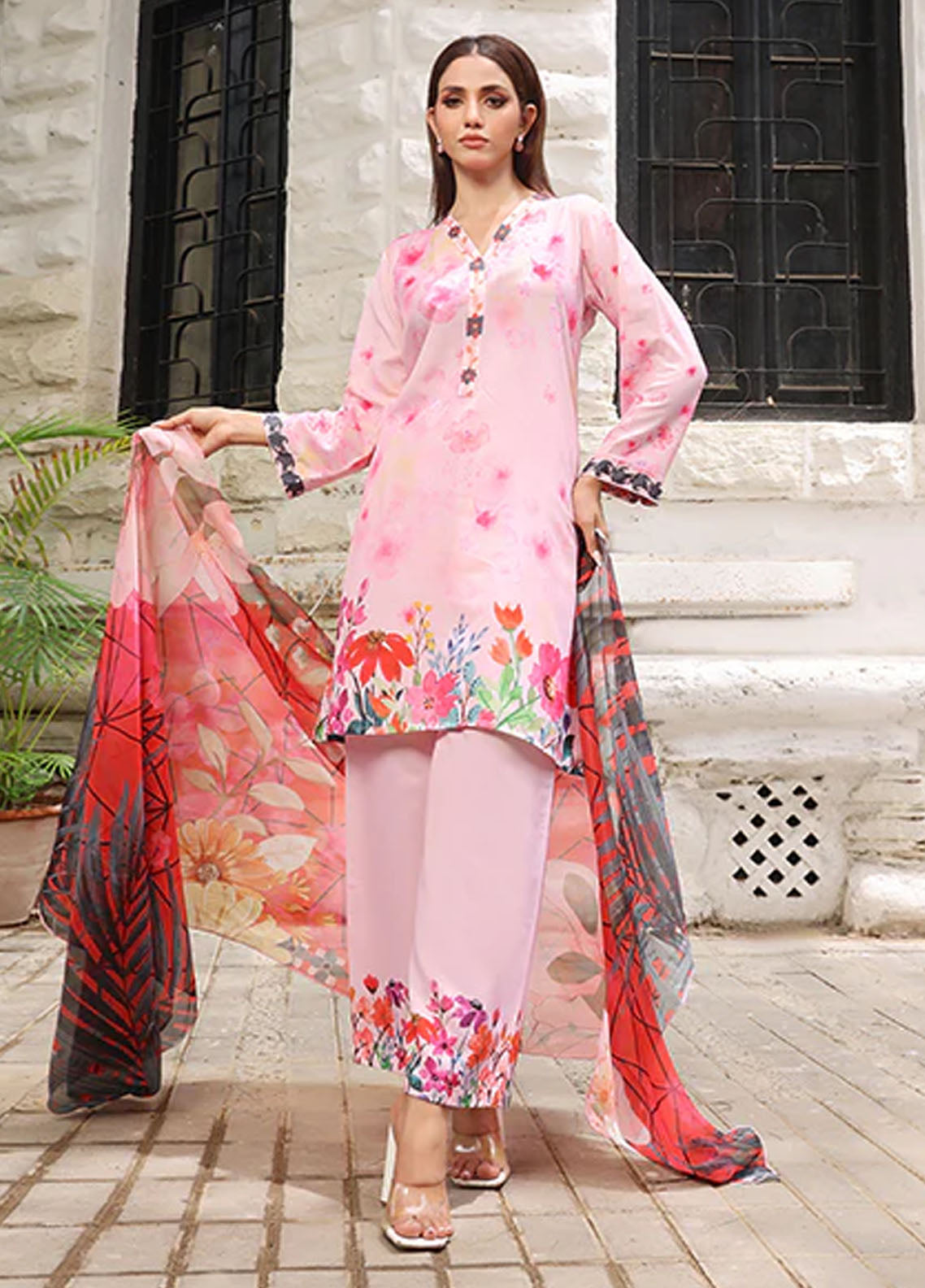 Nazmina Pret Casual Swiss Lawn 3 Piece Suit Euphoria LD-02