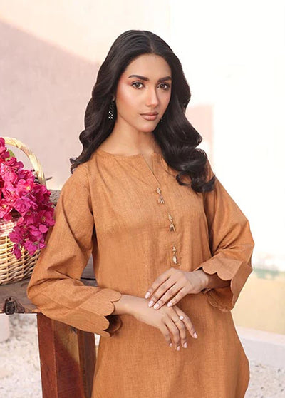 Nazmina Pret Casual Khaddar 2 Piece Suit KP-304 Russet Floral Cut