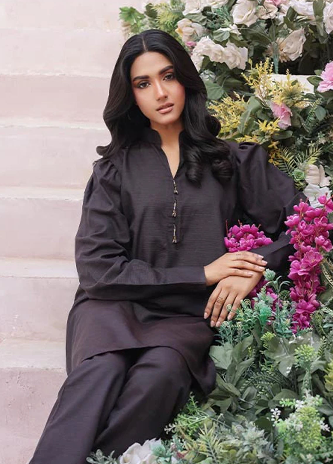 Nazmina Pret Casual Khaddar 2 Piece Suit KP-306 Slate Grey