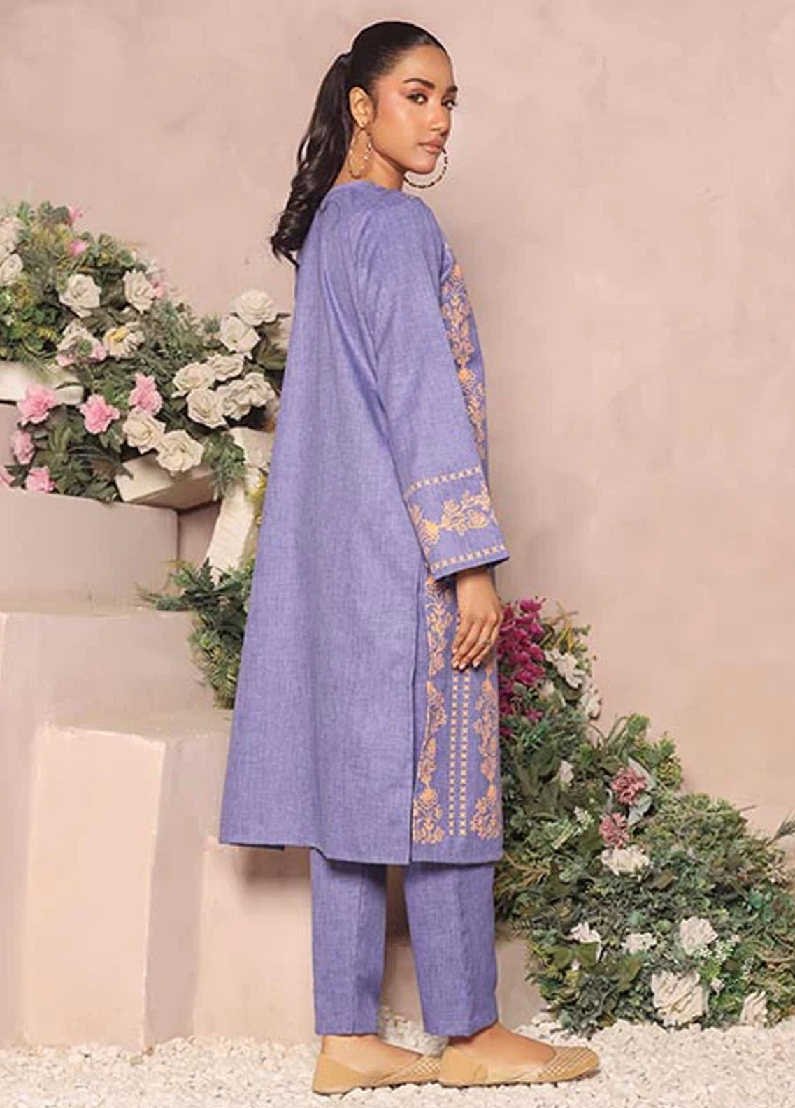 Nazmina Pret Casual Khaddar 2 Piece Suit KP-309 Iris Heather