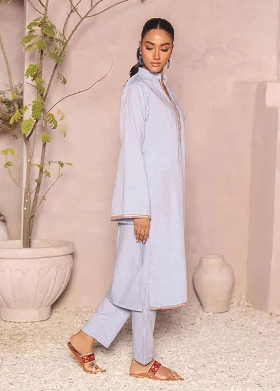 Nazmina Pret Casual Khaddar 2 Piece Suit KP-311 Teal Lapis