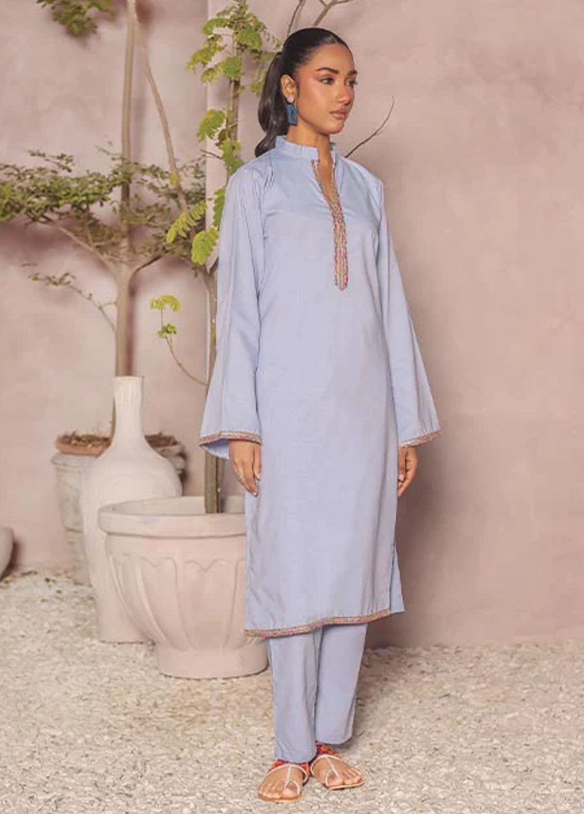 Nazmina Pret Casual Khaddar 2 Piece Suit KP-311 Teal Lapis