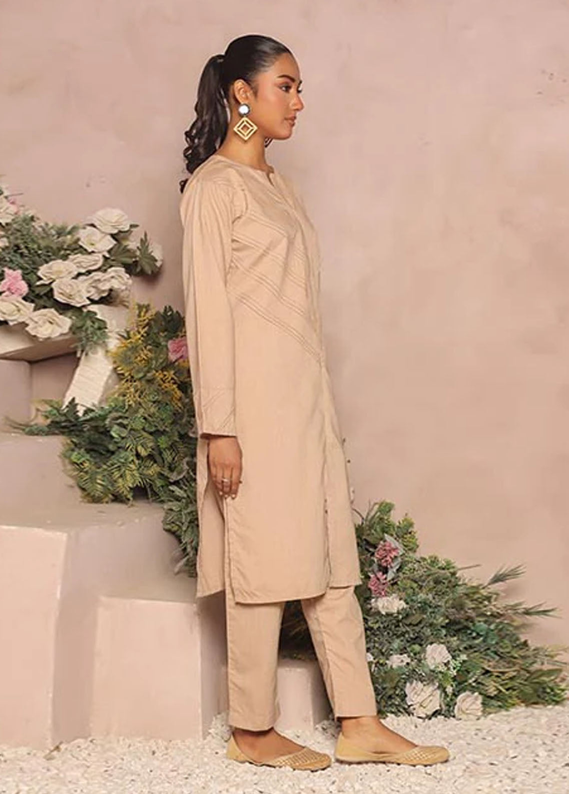 Nazmina Pret Casual Khaddar 2 Piece Suit KP-313 Sable Sand