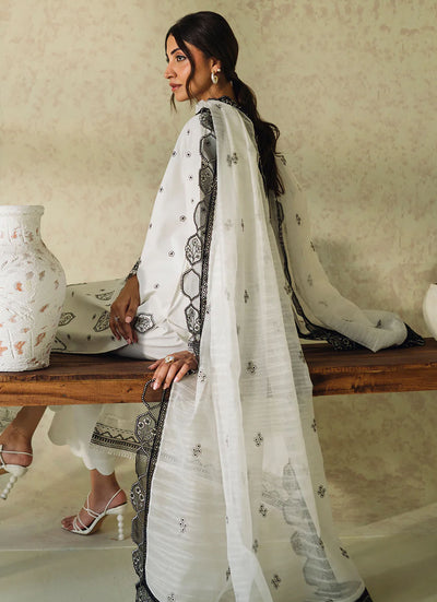 Neeshay Monochrome Unstitched Lawn Collection 2024 Lueur