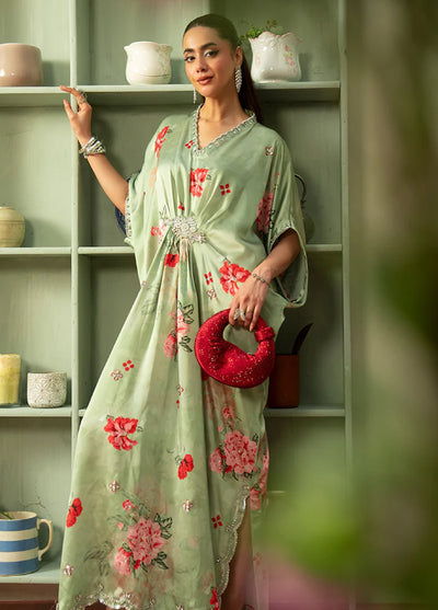Celeste by Imrozia Pret Hand work Shamooz Silk Kaftaan SP-111 Nimbus