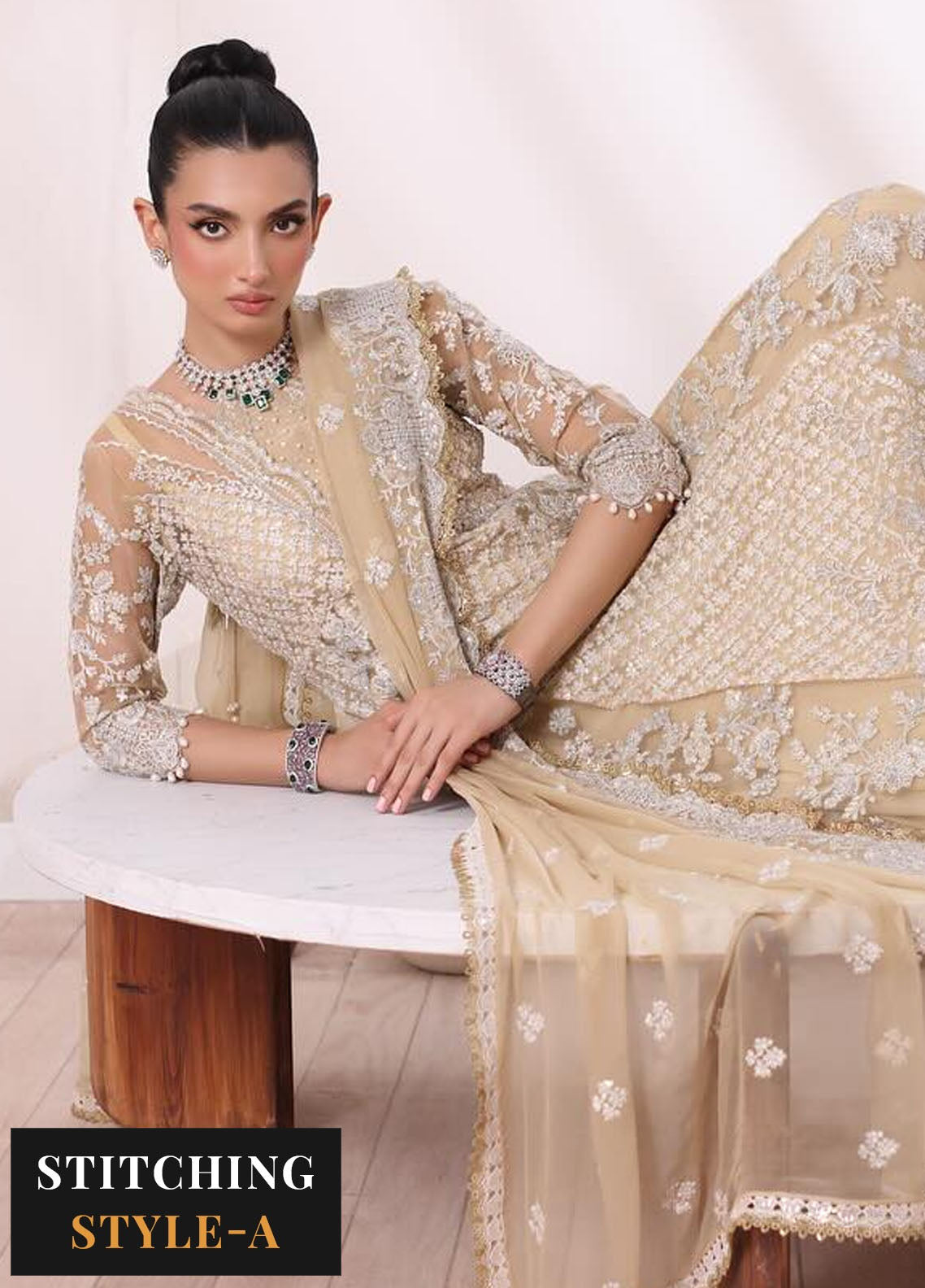 Noor By Saadia Asad Chiffon De Luxe Formal Collection 2024 D-01 Nura