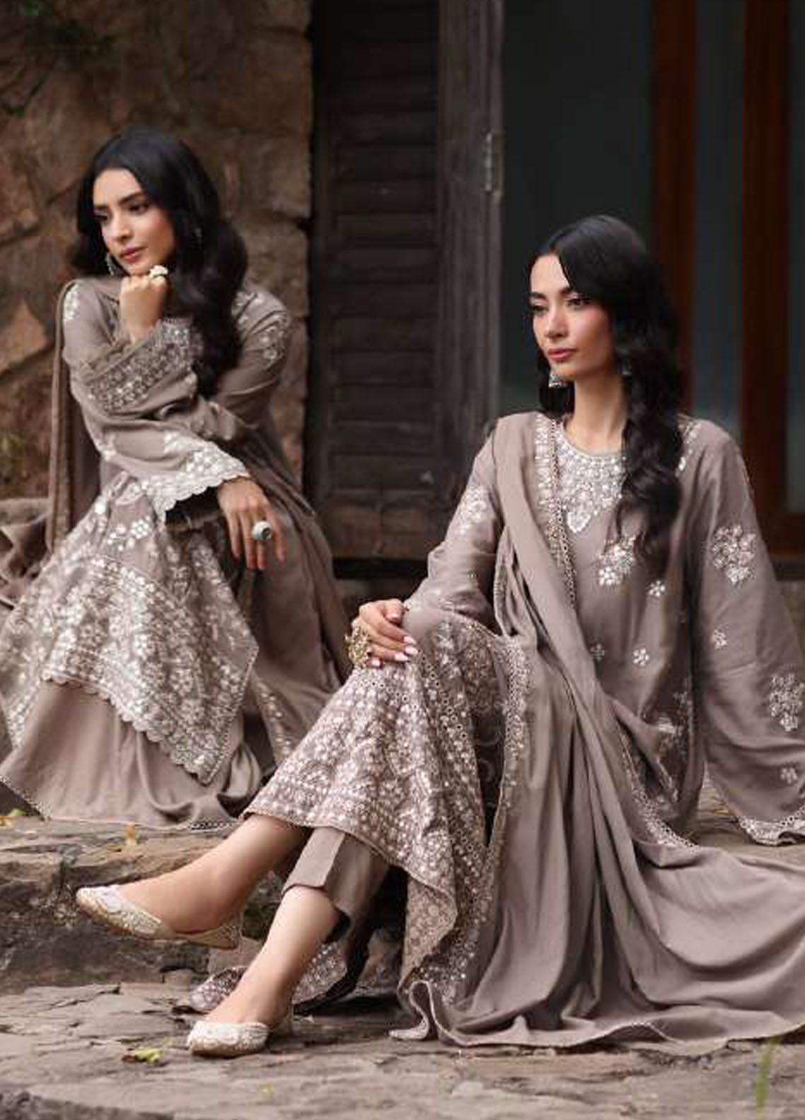 Noor By Sadia Embroidered  Suit Unstitched 3 Piece NSA24SW D-2 Harud - Winter Collection