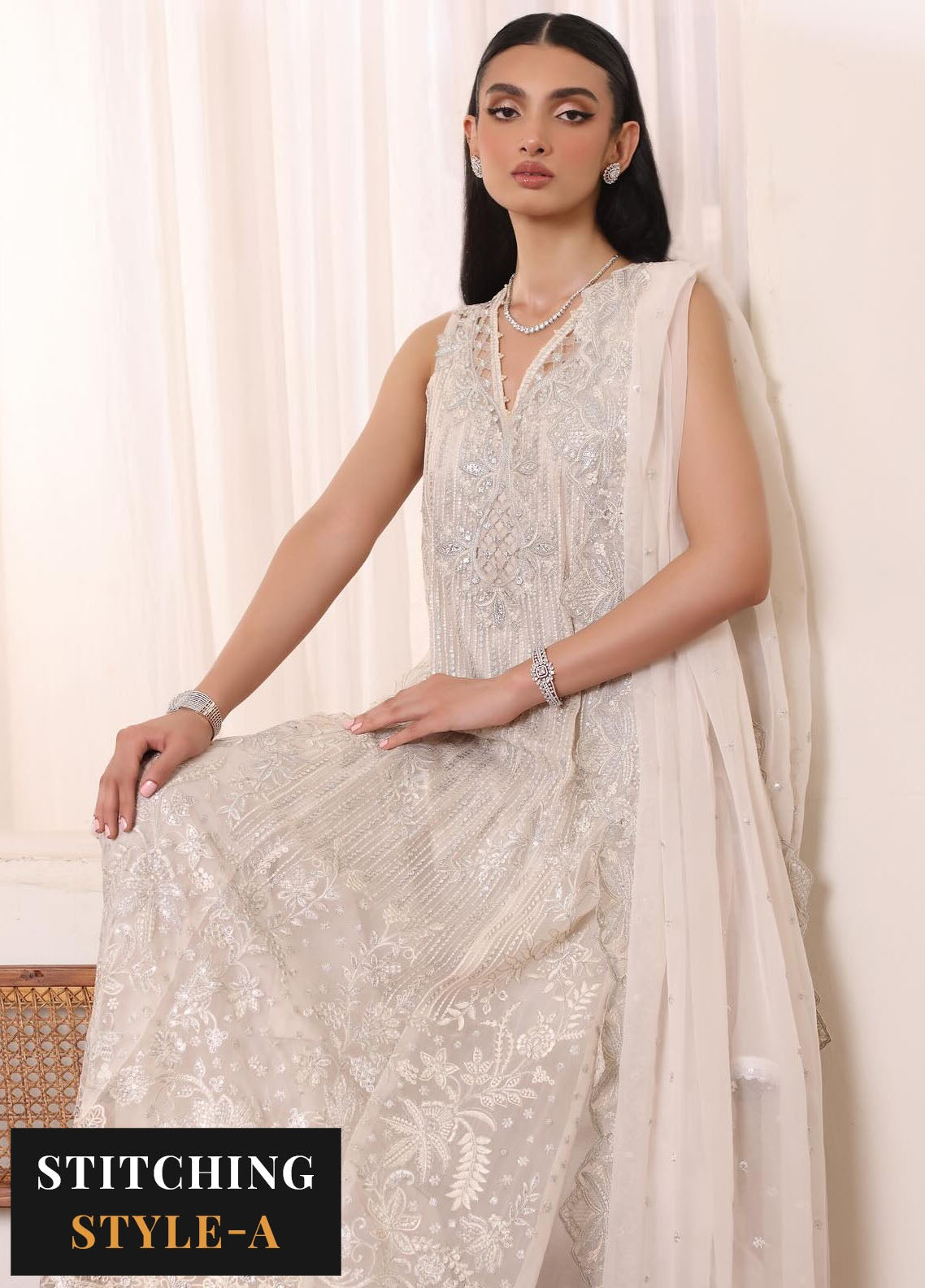 Noor By Saadia Asad Chiffon De Luxe Formal Collection 2024 D-05 Seliel