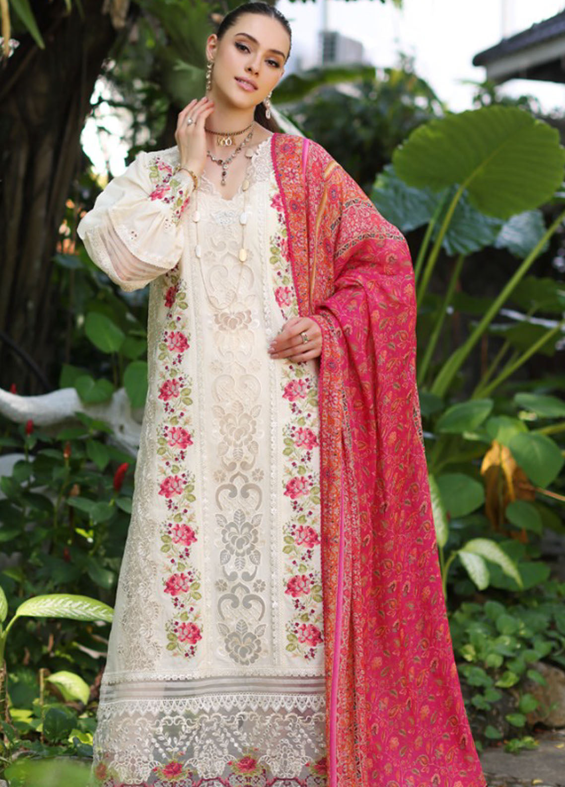 Noor By Saadia Asad Luxury Chikankari Lawn 2024 D-12B