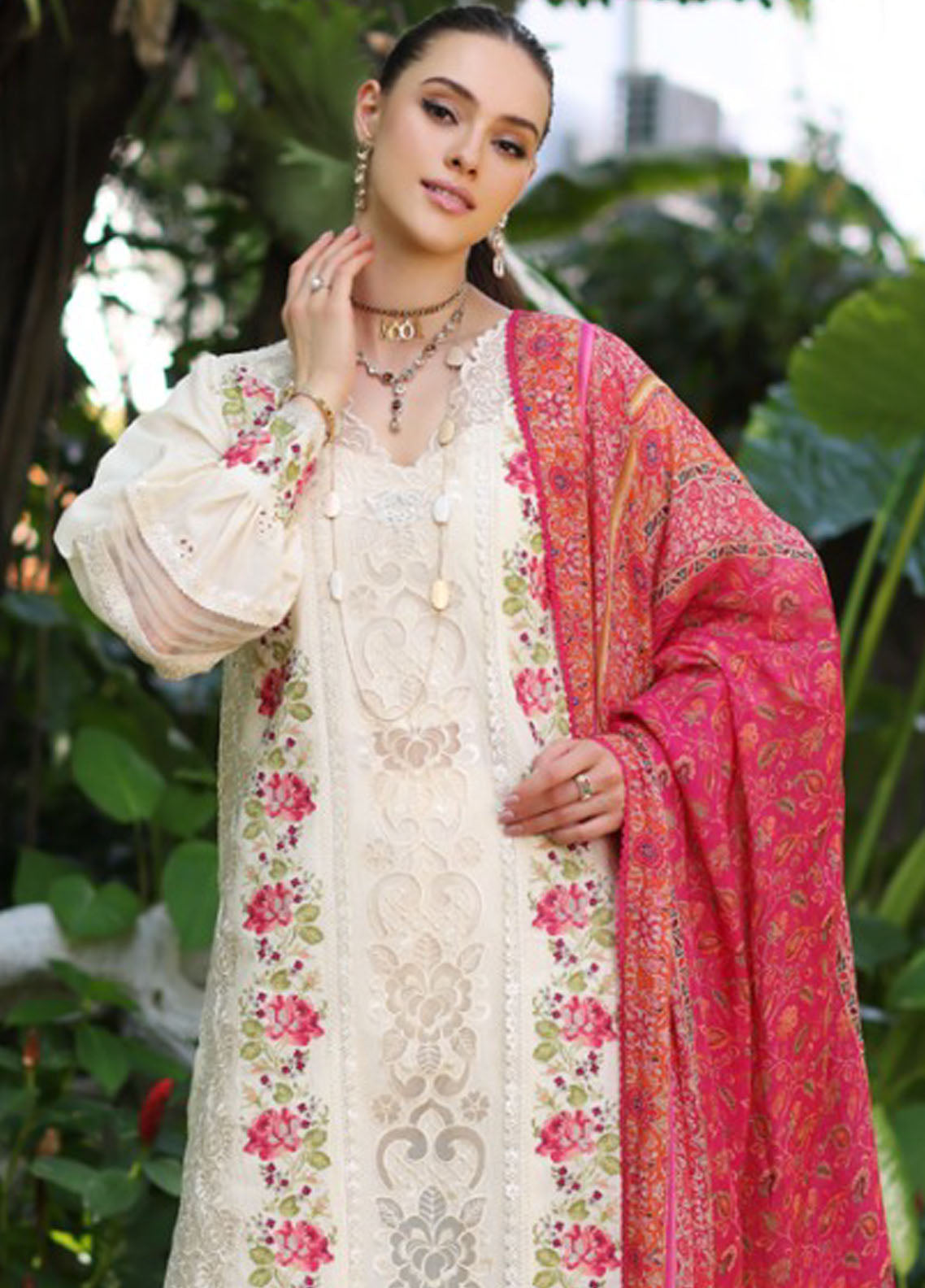 Noor By Saadia Asad Luxury Chikankari Lawn 2024 D-12B