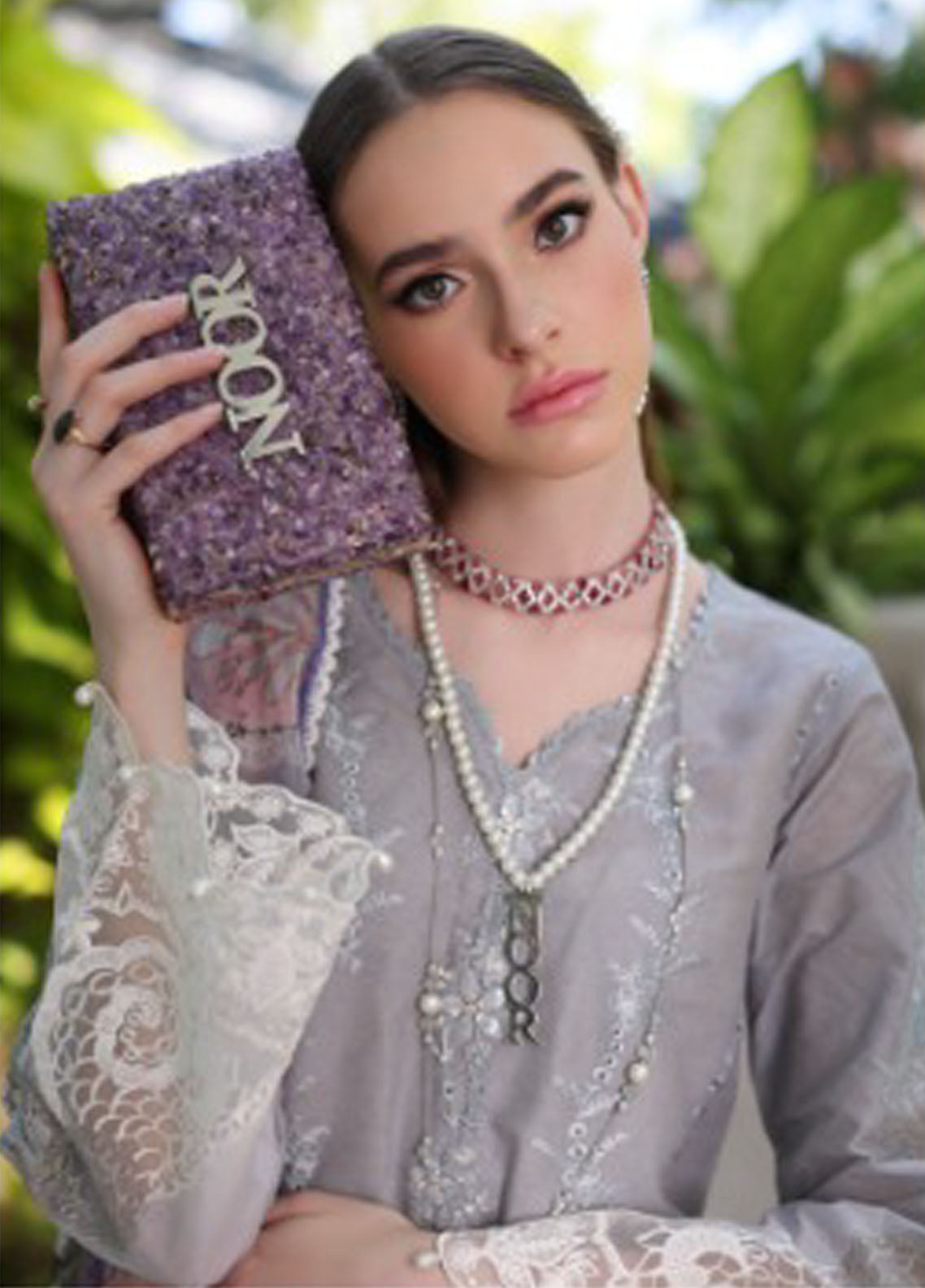 Noor By Saadia Asad Luxury Chikankari Lawn 2024 D-1B