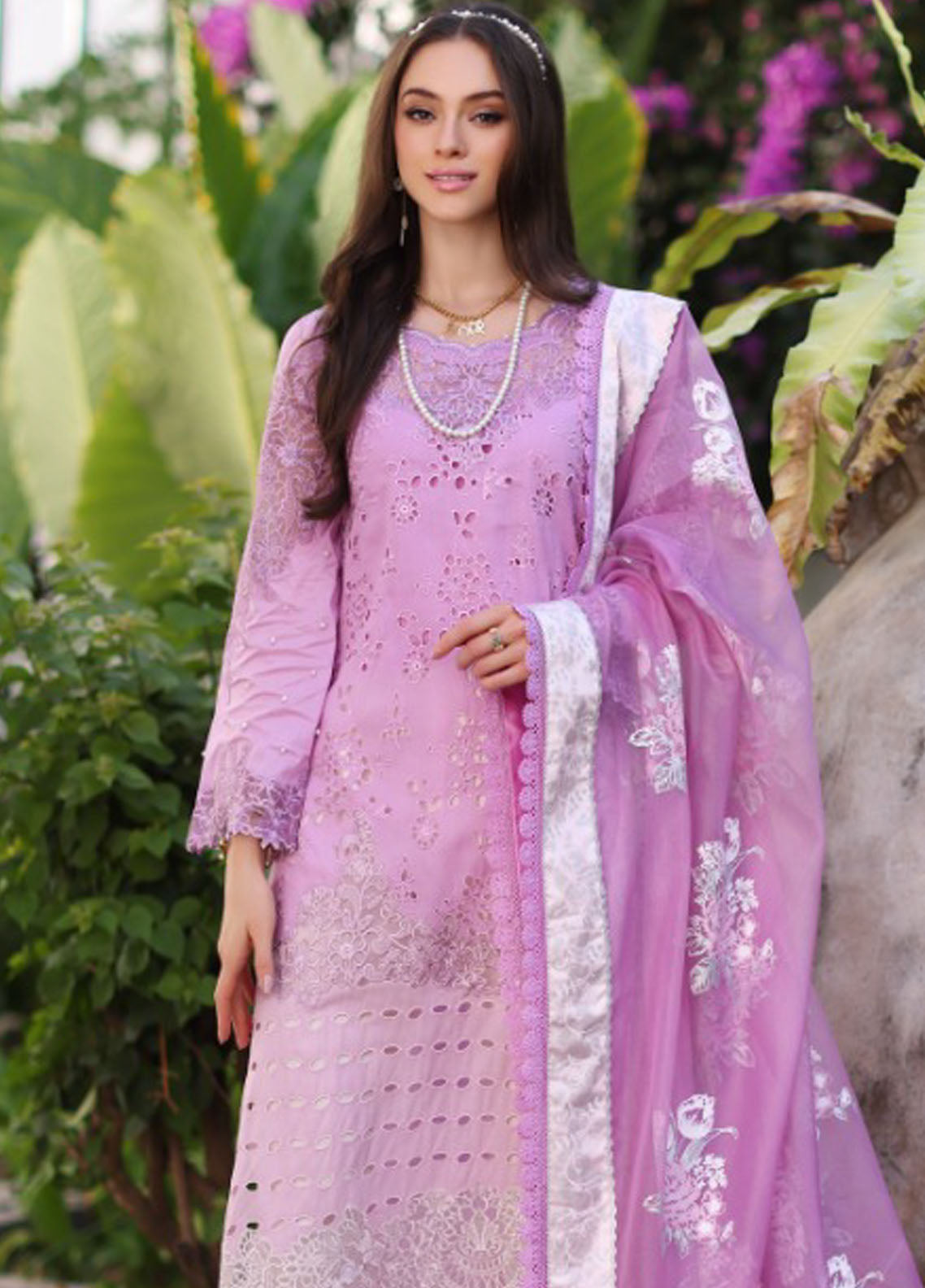 Noor By Saadia Asad Luxury Chikankari Lawn 2024 D-9A