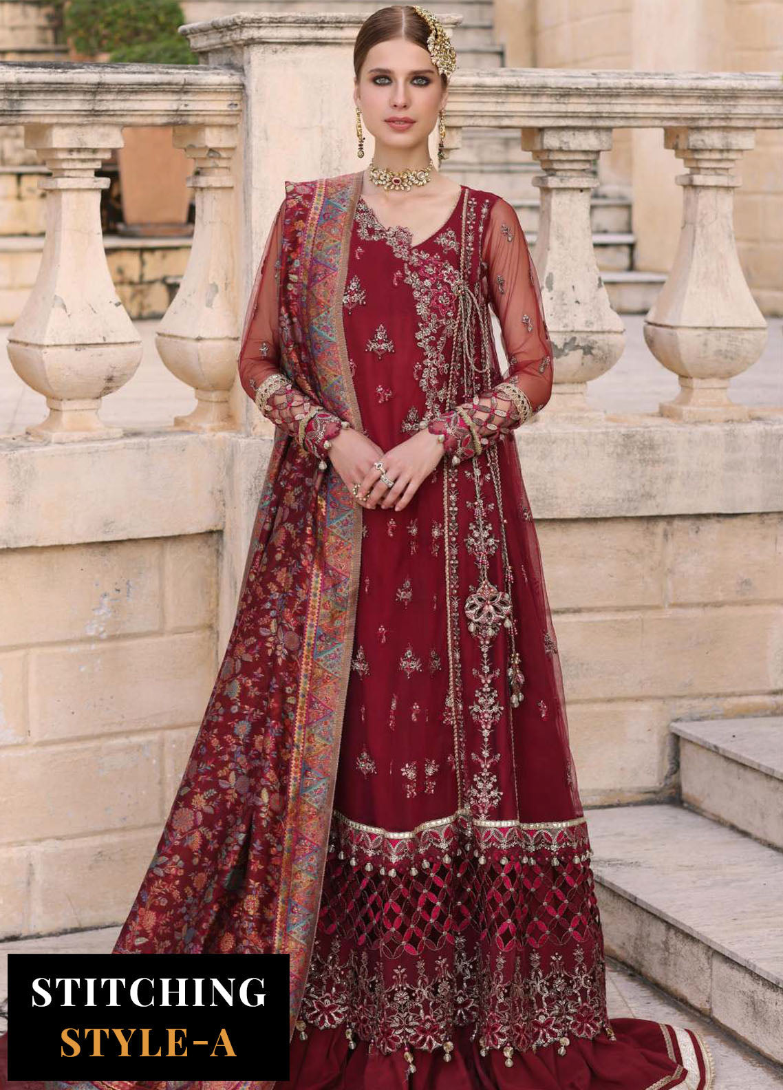 Noor Kaani By Saadia Asad Handmade Collection 2023 D7 Maroon