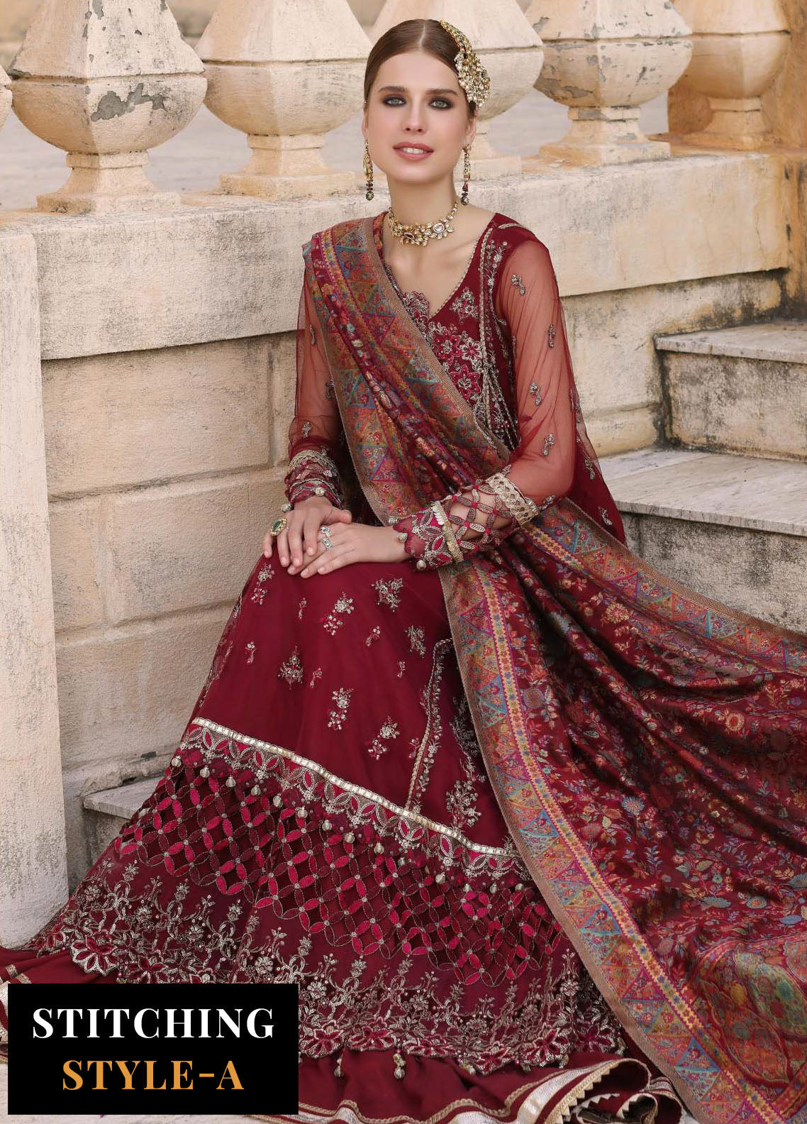 Noor Kaani By Saadia Asad Handmade Collection 2023 D7 Maroon