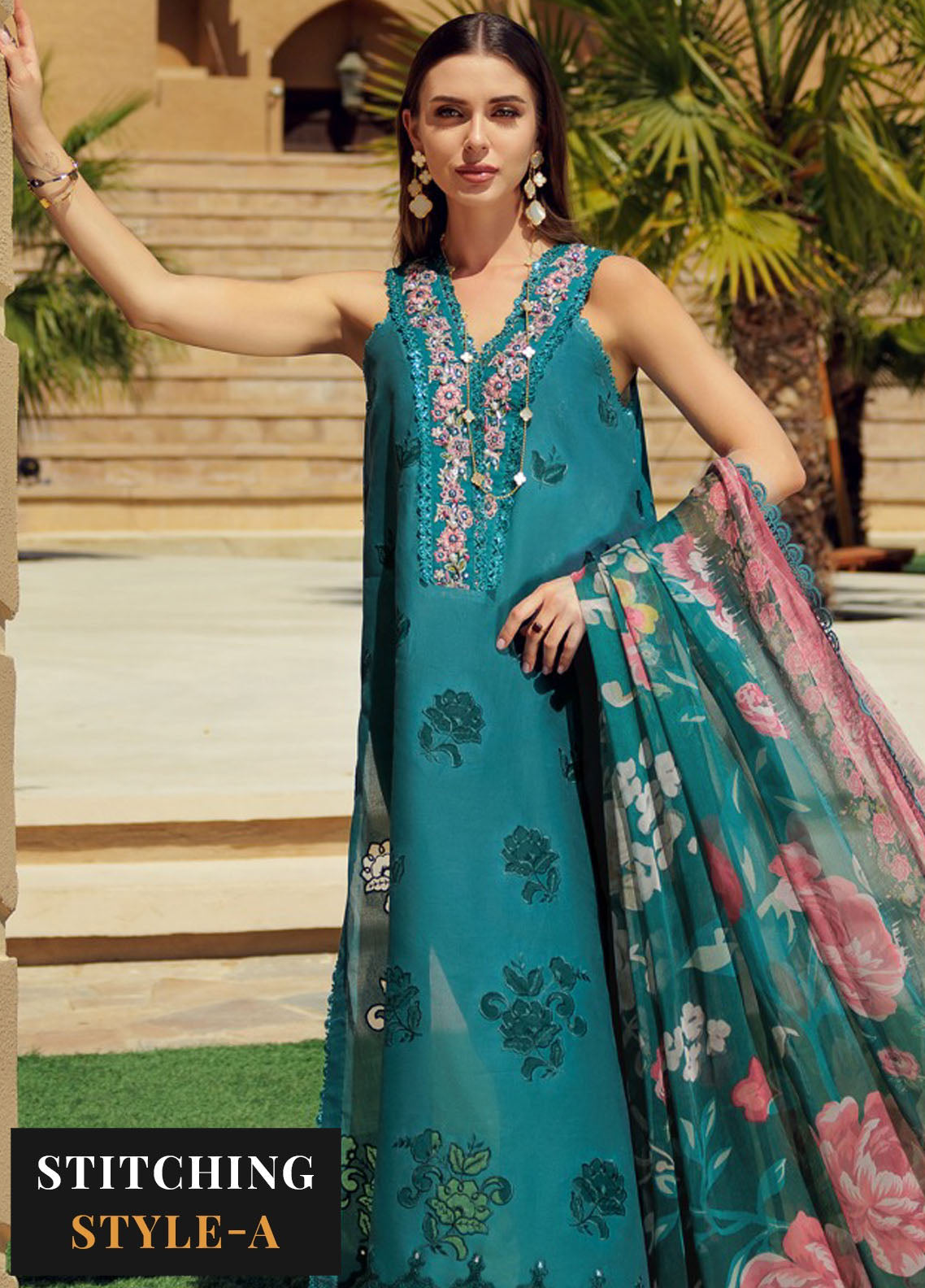 Noor by Saadia Asad Eid Handwork Laserkari Lawn Collection 2024 D4