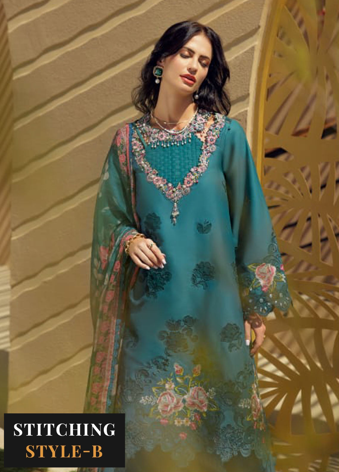 Noor by Saadia Asad Eid Handwork Laserkari Lawn Collection 2024 D4