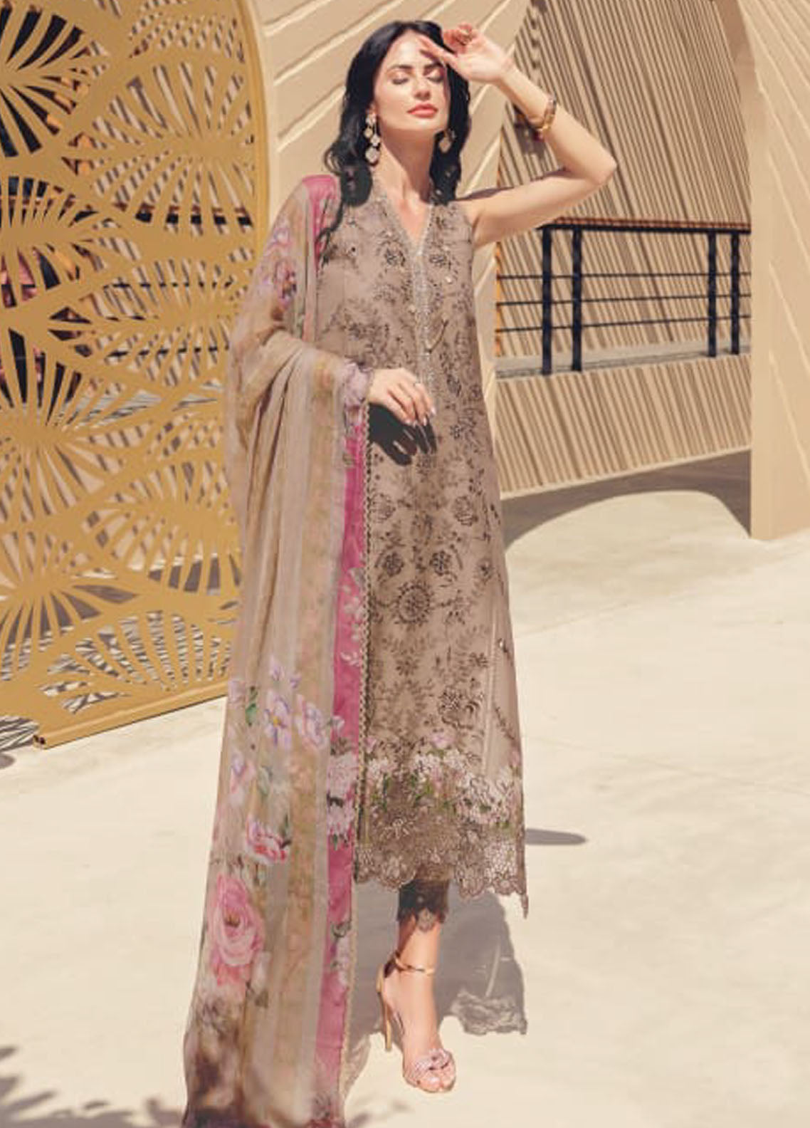 Noor by Saadia Asad Eid Handwork Laserkari Lawn Collection 2024 D8