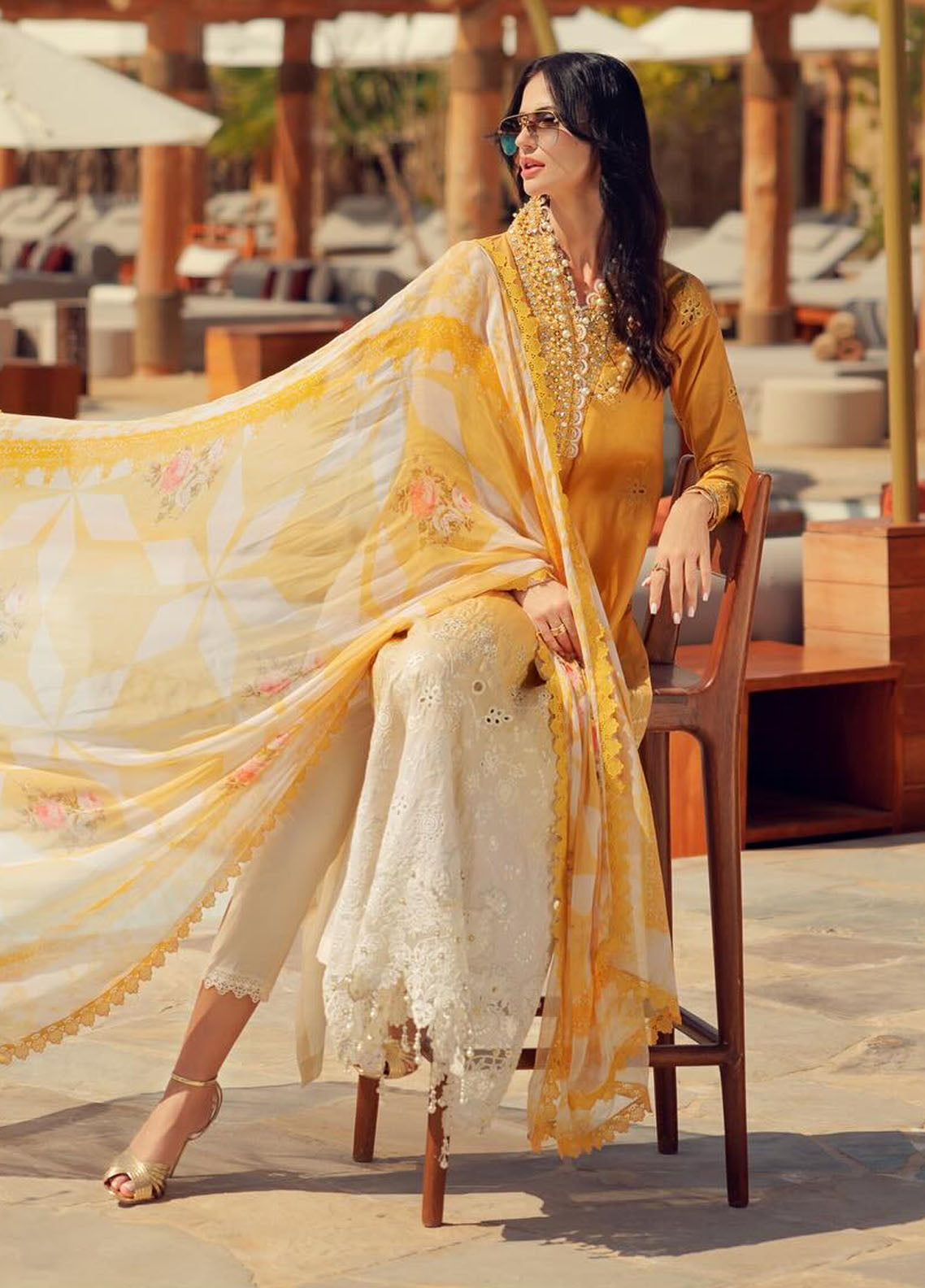 Noor by Saadia Asad Eid Handwork Laserkari Lawn Collection 2024 D9