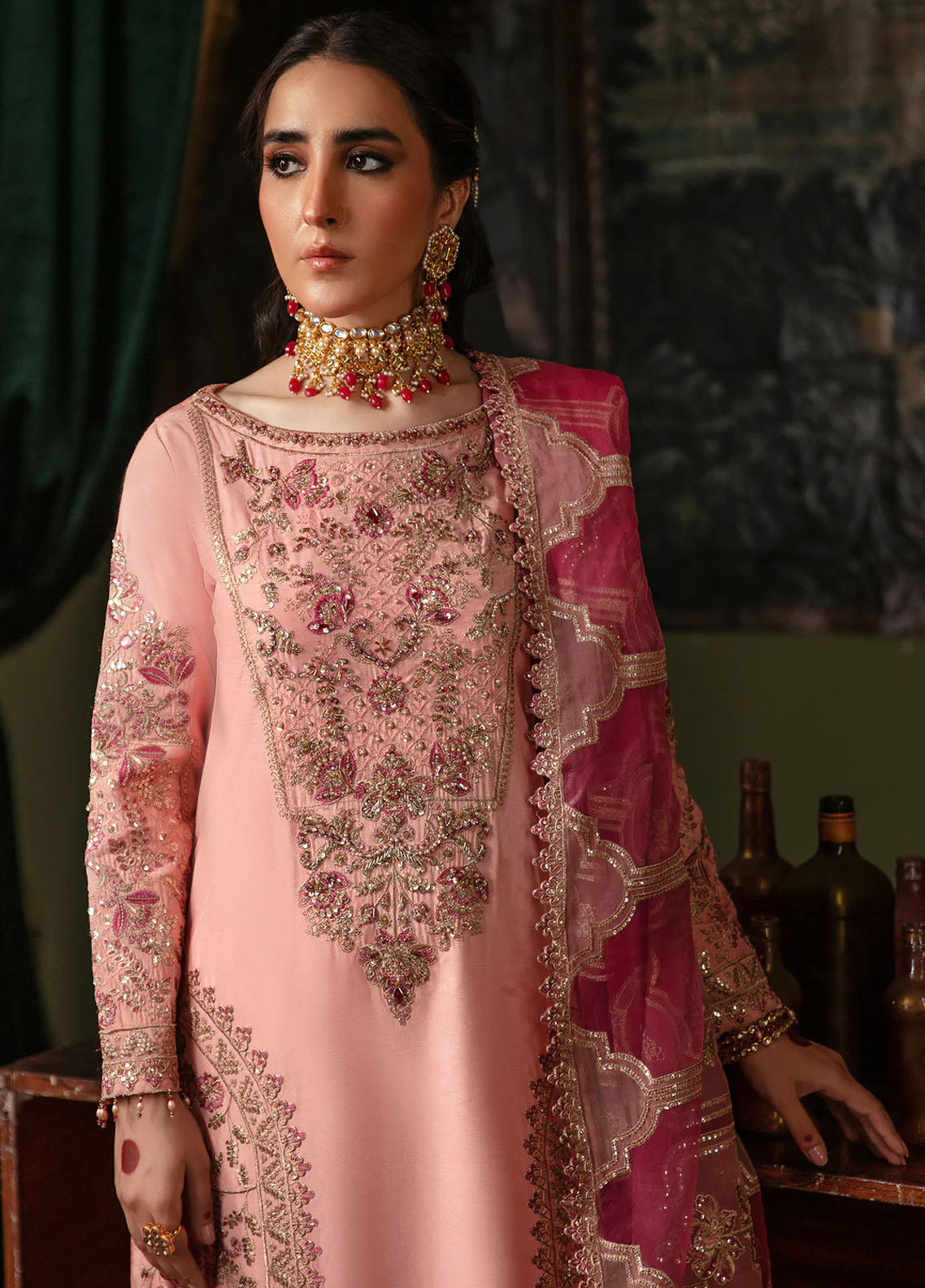 Noori By Emaan Adeel Unstitched Silk Edit 2023 NR 03 Sherbano