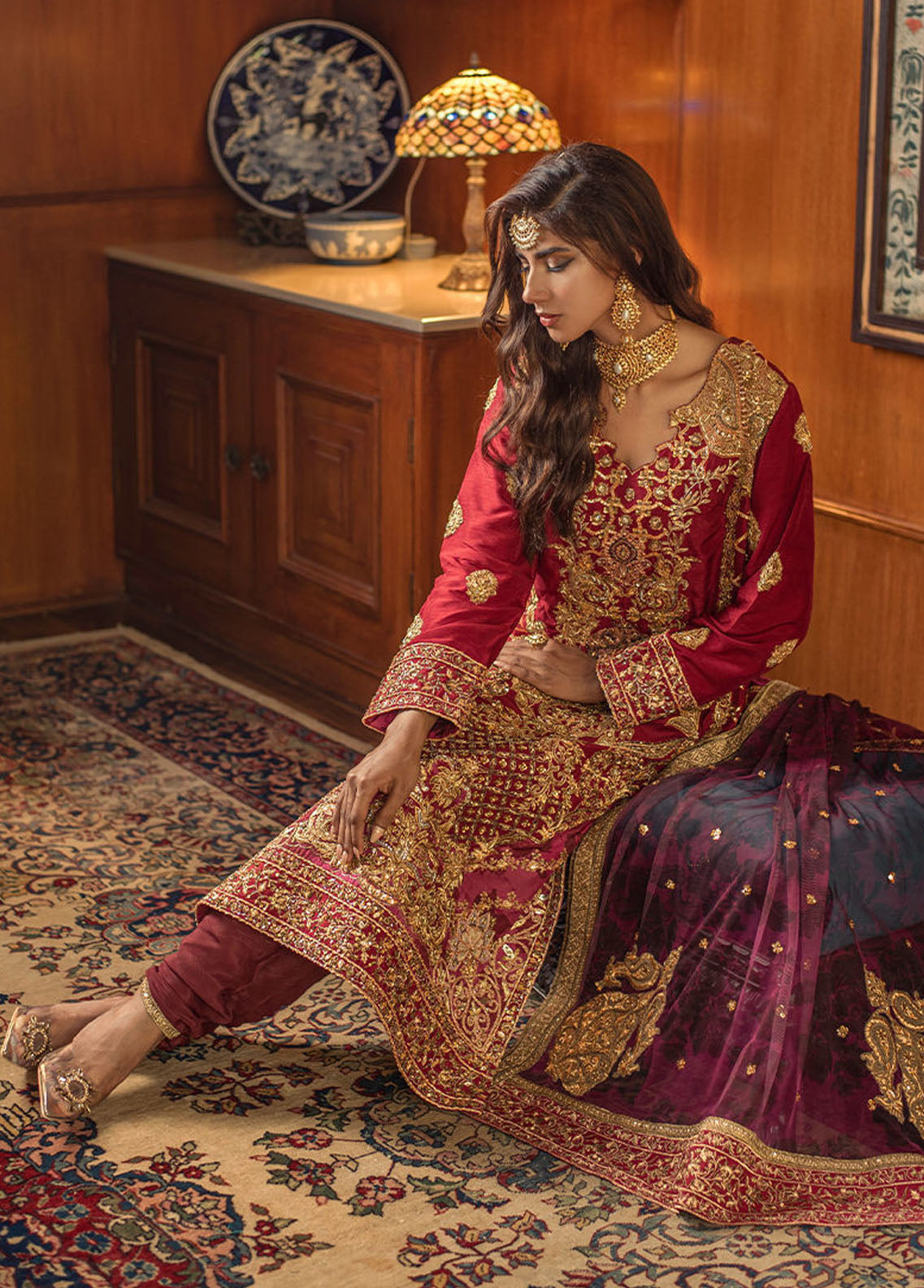 Shamaeel Ansari Pret Formal Silk 2 Piece Suit NUR-01