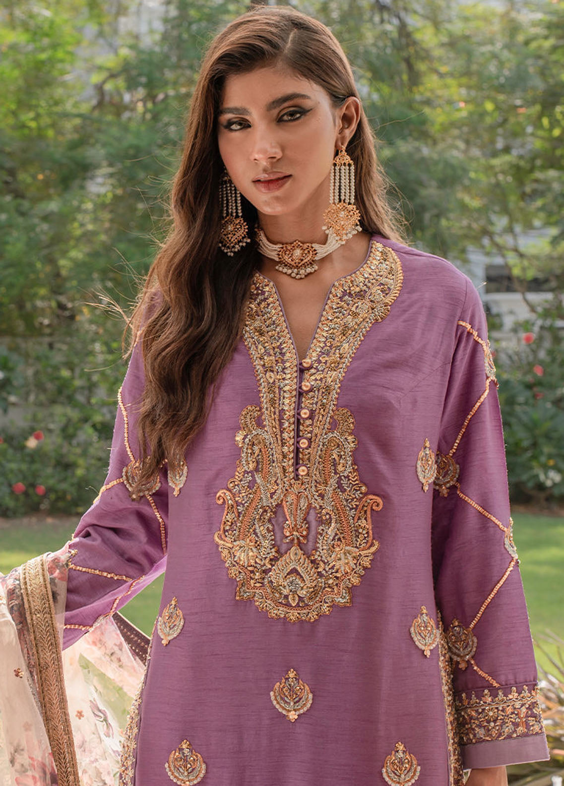 Shamaeel Ansari Pret Formal Silk 3 Piece Suit NUR-02