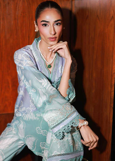 Nureh Chikankari Lawn Suits Unstitched 2 Piece NU25BRU NU2-176