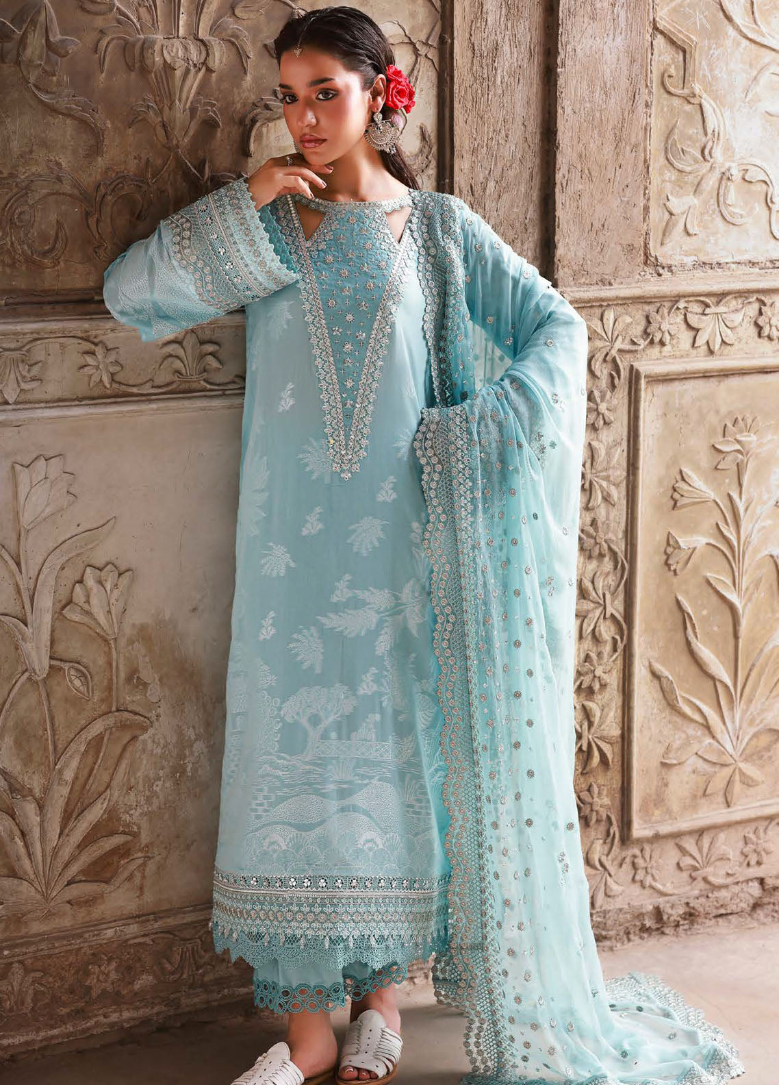 Nureh Embroidered Jacquard Suits Unstitched 3 Piece NU25MJ D-02 NJ-102